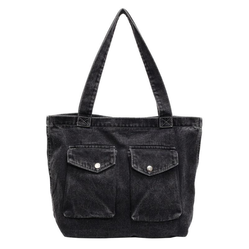 Retro Artistic Denim Tote Bag - Women's Large Capacity Lightweight Student School Bag, 2025 Edition