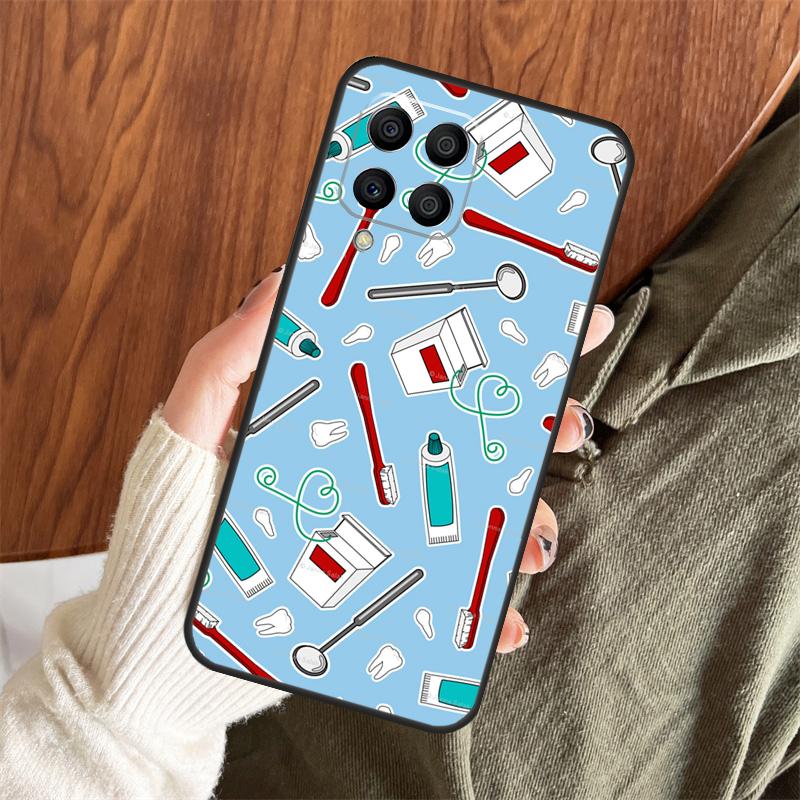 Dentist Tooth Dental Hygienist Case For Samsung Galaxy M12 M32 M52 M35 M55 M15 M11 M13 M14 M06 M16 M36 M56 M31 M53 M34 M54