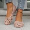 Sandali Estivi Nuovi Casual alla Moda a Tinta Unita con Cavità, Scarpe da Donna Comode Antiscivolo Baotou con Zeppa NO:838-2