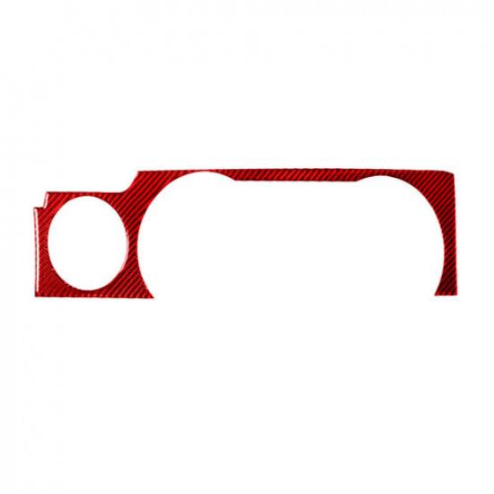 Red Carbon Fiber Interior Speedometer Surround Cover Trim For Ford Mustang 05-09
