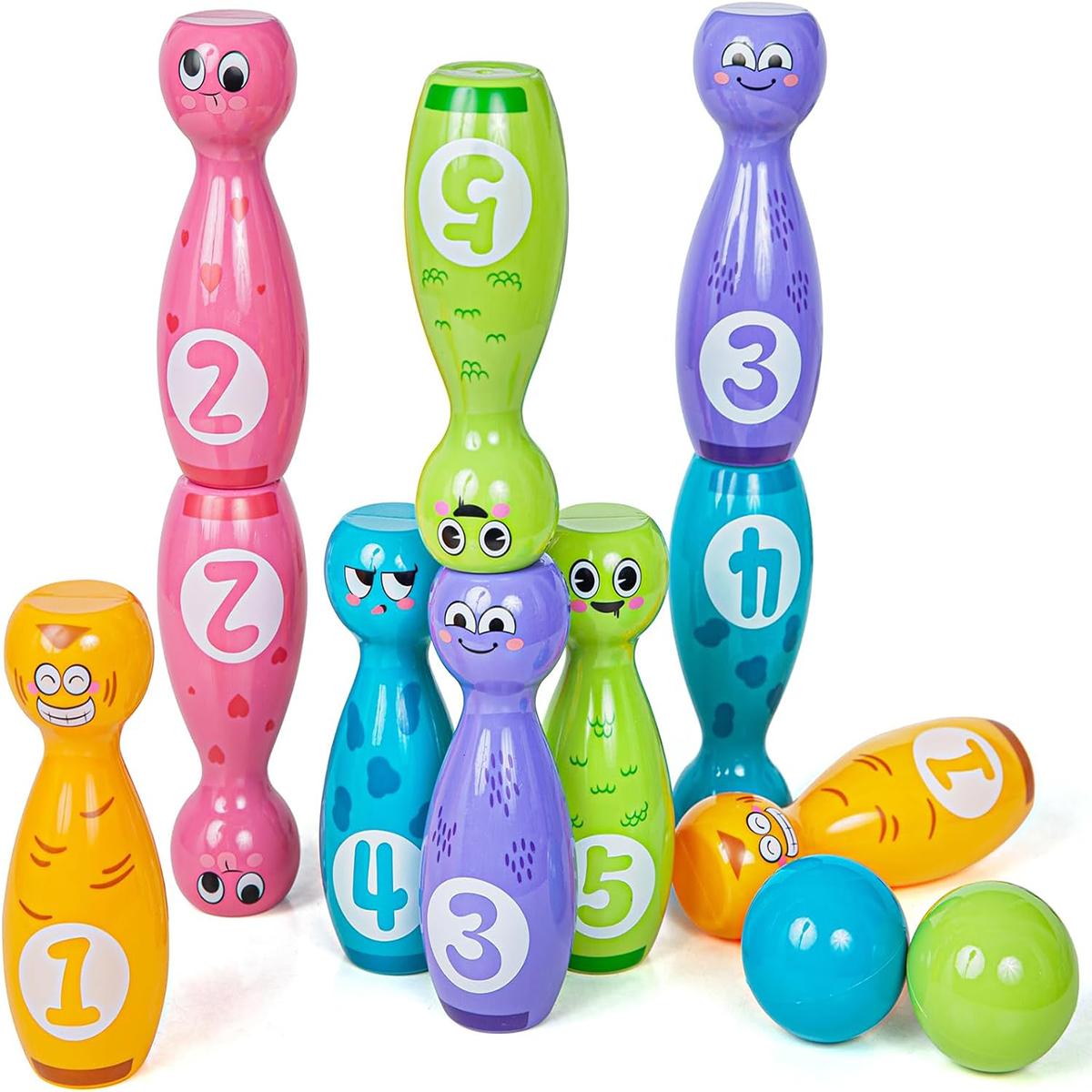 

Baby Cartoon Bowling Set Education Toys For Kid Toddlers Number Learning Outdoor Sports Interactions Games Toy For Children Gift