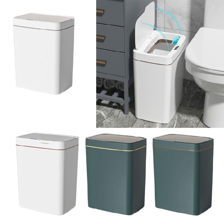 Battery Powered Waste Basket with Sensors Lid Easily Disposal Automatic Garbage Can for Cleanliness Enthusiasts
