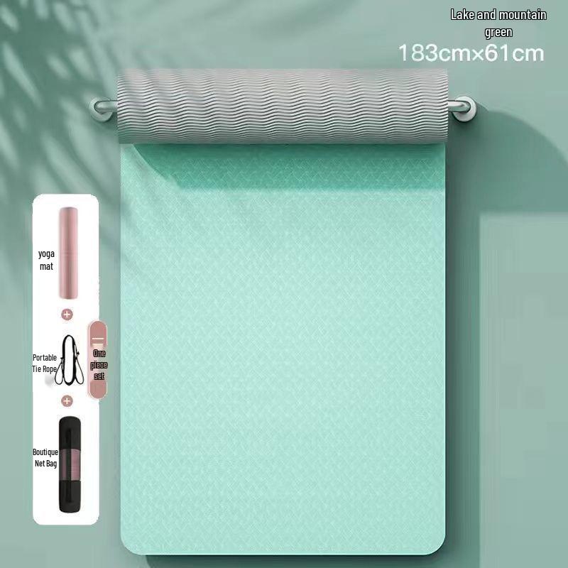 TPE doppelseitige rutschfeste verdickte verbreiterte Yogamatte - Geräuschdämmende Trainingsmatte für den Heimgebrauch (Kleine Mängel)