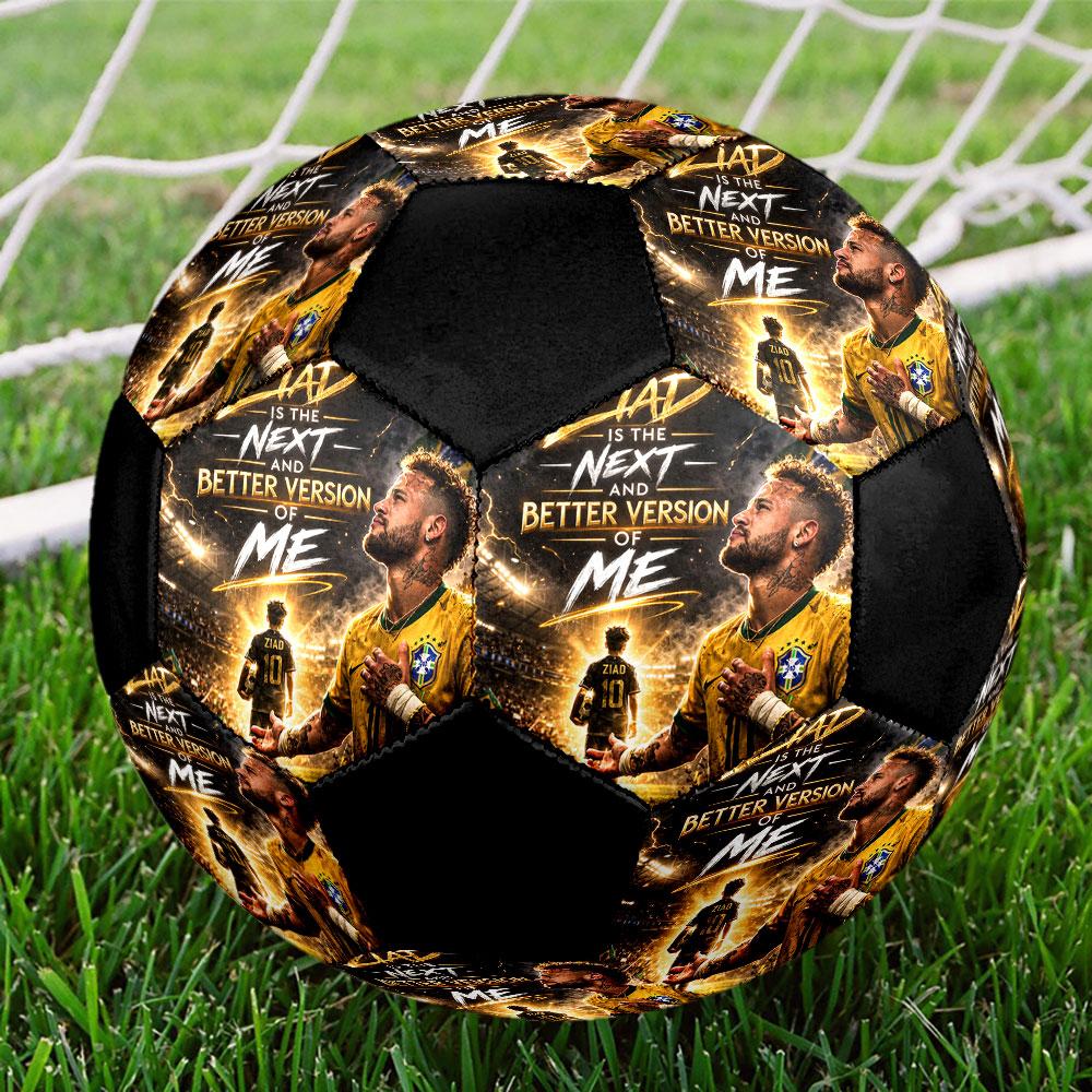 Neymar Fußball Größe 5 Bunt Maschinengenäht PVC Wettkampfbereit Langlebig Hoher Rückprall