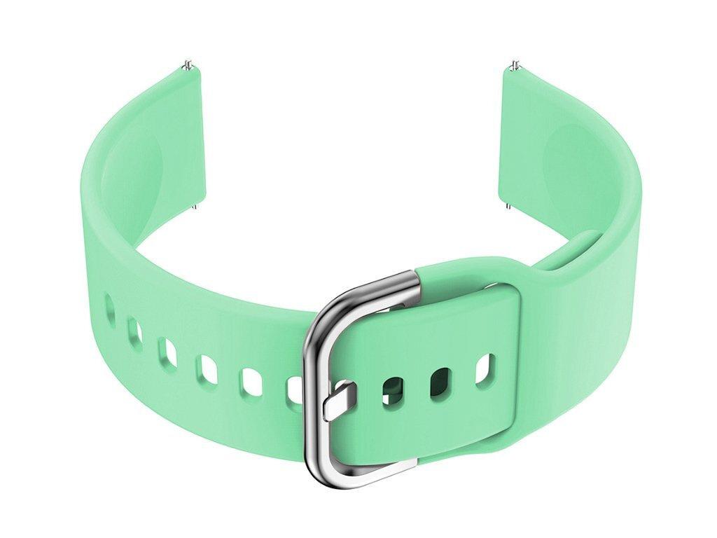 Pasek Gumowy Do Smartwatch U01 - Miętowy/Srebrny - 18Mm