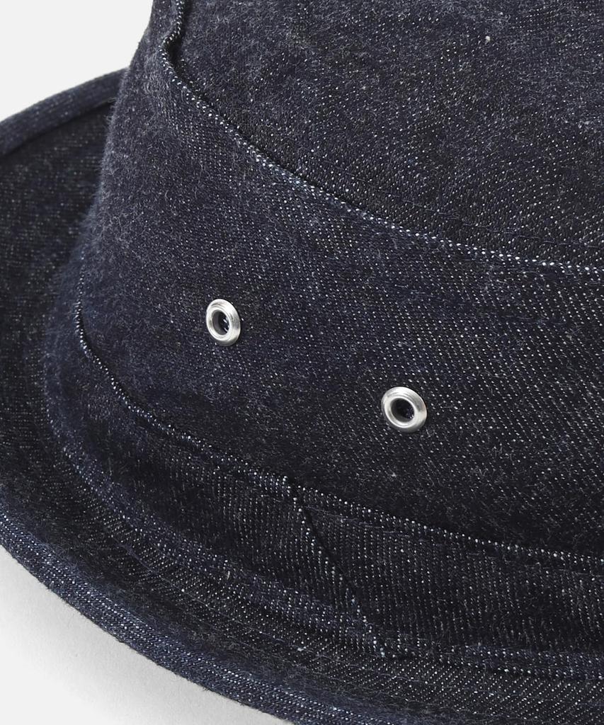 KOJIMA GENES Pork Pie Hat Made in Japan Cap Denim Black One Wash Men's RNB-9045