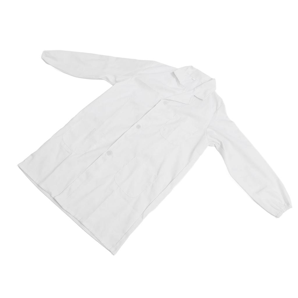 Long Sleeve Lab Coat White Laboratory Coat Long Sleeve Medical Doctor Nurse Student Uniform