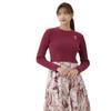 Jill by Jill Stuart Compact Mohair Knit Sweater with Pink Women's Brooch,