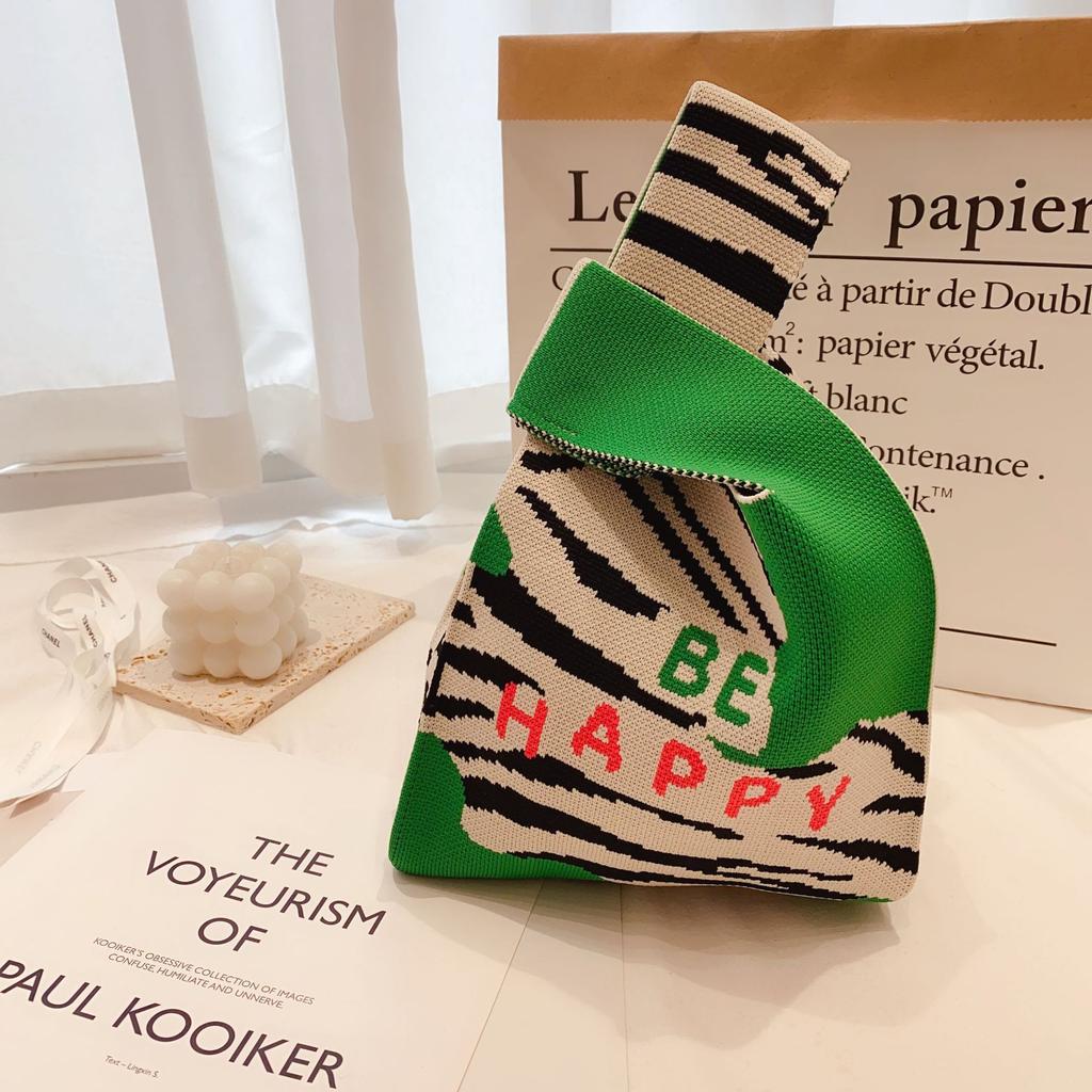 Large Capacity Knitted Bag Women'S Knitted Handbag Tote Bag Portable Storage For Outdoor Use Soft Woven Versatile And Cute Bag