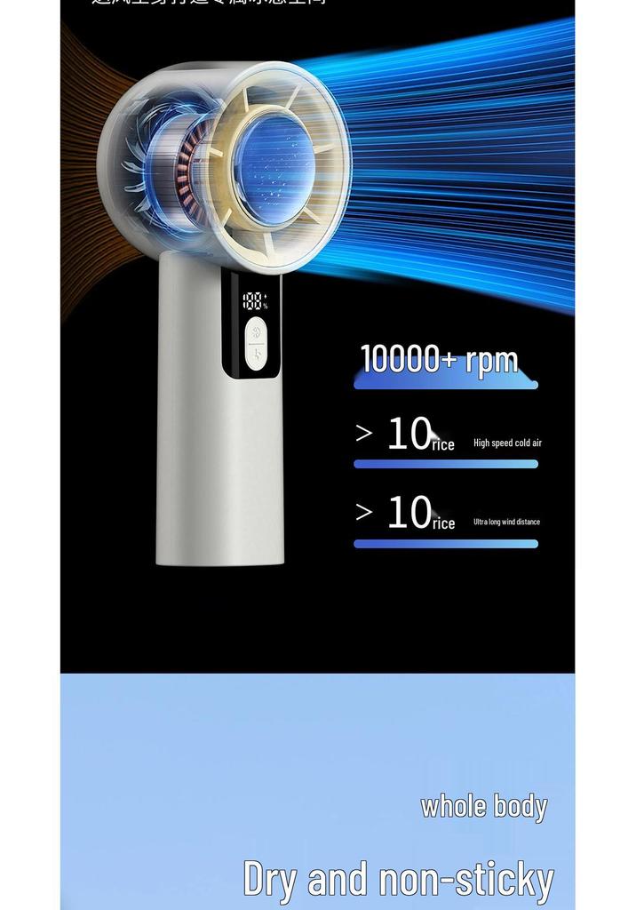 2026 Turbo Mini Handheld Fan: USB Rechargeable, Long-Lasting, Powerful, Portable.