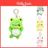 Charming Frog Stuffed Toy Keychain Adorable Plush Animal Bag Accessory