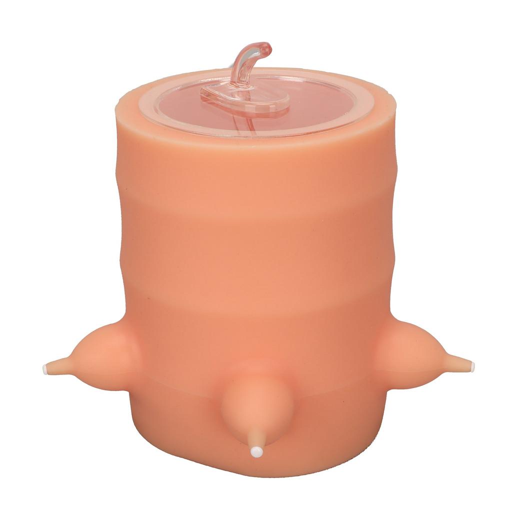 400 мл кормушка для домашних животных с несколькими сосками, мягкая силиконовая миска с широким калибром и крышкой для