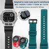 Sportovní silikonová pryskyřičná řemínek na hodinky Pro Casio WS-1400H/1300/1700H W-737H vodotěsné a potu odolné hodinkové příslušenství