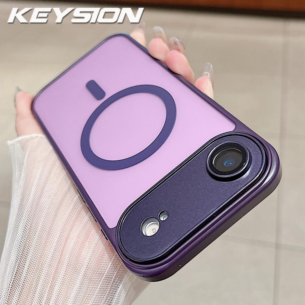 

KEYSION Luxury Matte Translucent Magnetic Case for MagSafe for iPhone 17 Air Wireless Charging Shockproof Armor Phone Back Cover for iPhone 17 Air