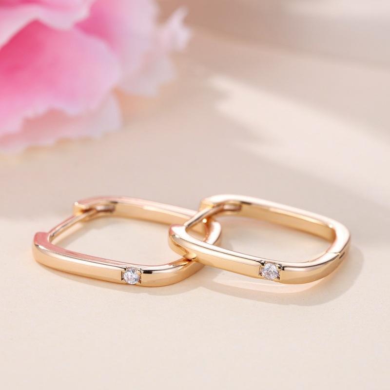 Horse eye hollow wreath ear buckle fashionable simple versatile earrings