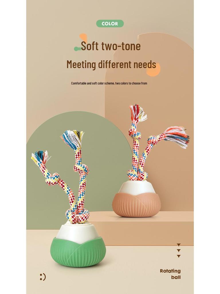 Automatic Rotating Cat Toy: Teasing Ball & Rope Knot Set for Self-Play and Boredom Relief