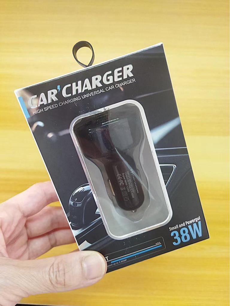 4-Port Car Charger with Voltage Display & QC3.0 Fast Charge for Android