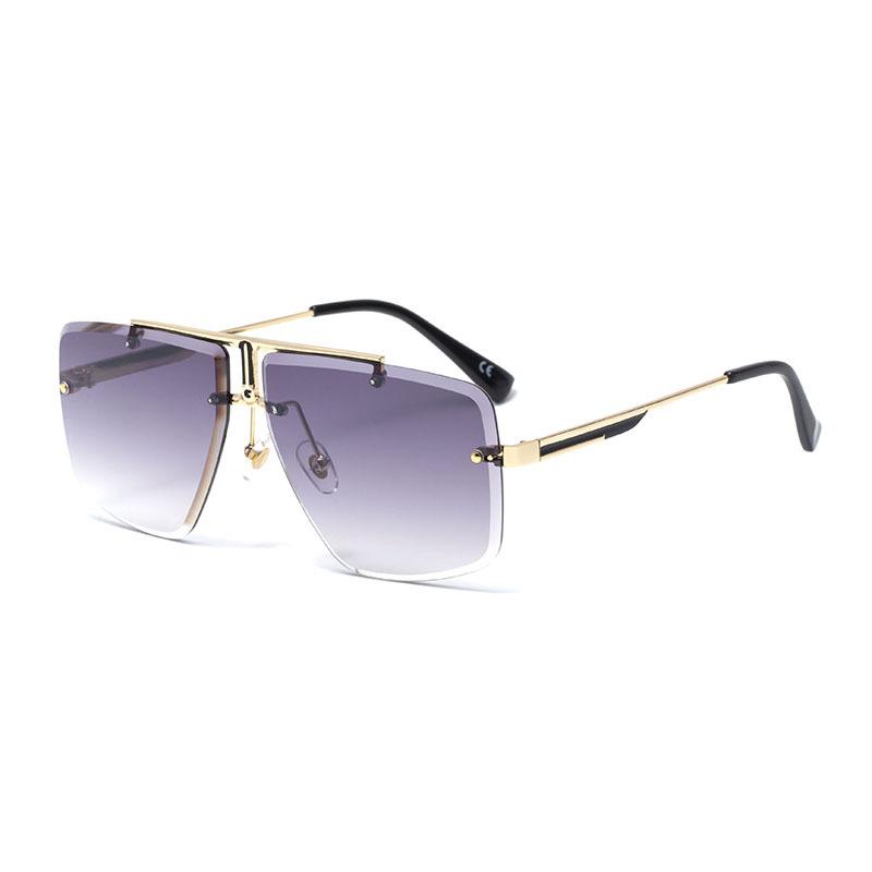 Frameless Sunglasses Men'S High-End Fashion Trendy Glasses Women'S Square Sunscreen Sunglasses