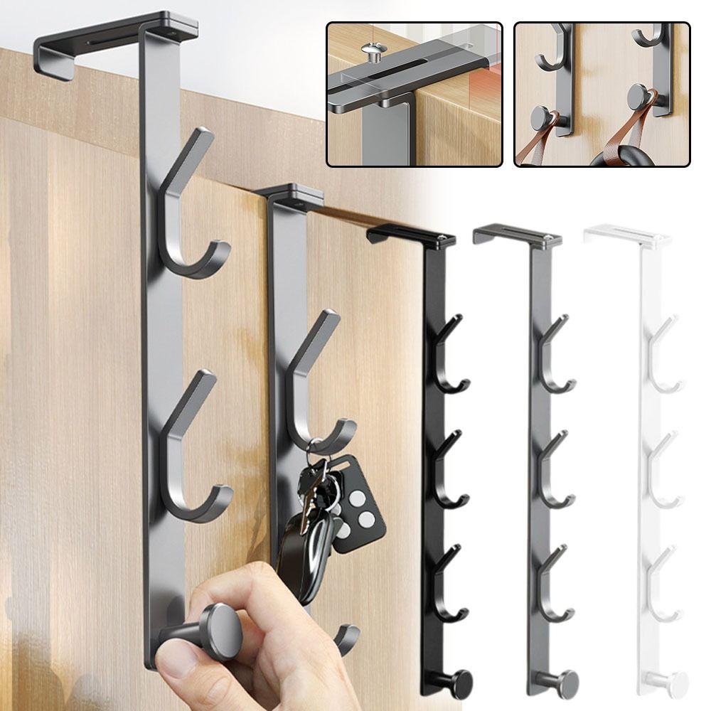 Traceless Door Hanger Hooks Wall-mounted Hanging Rack Metal Hooks  for Clothes Bag Caps Purse
