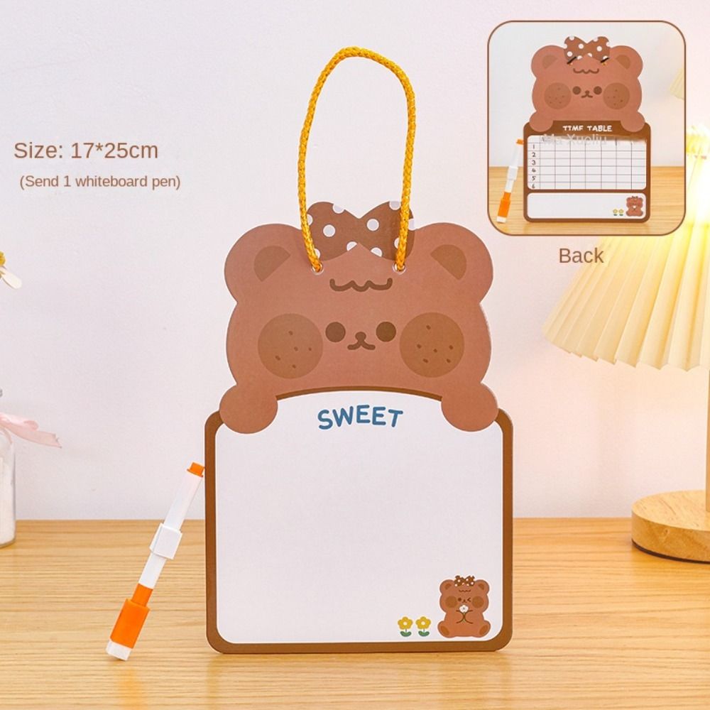 

With Pen Cartoon Kids Whiteboard Two-sided Double-sided Drawing Board Message Board