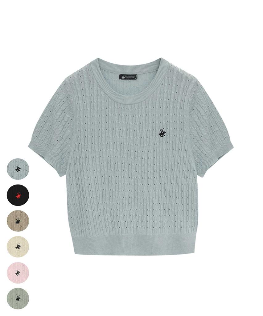 BHPOLOCLUB Women'S Summer Cable Punch Knit 6 Colors Tk248