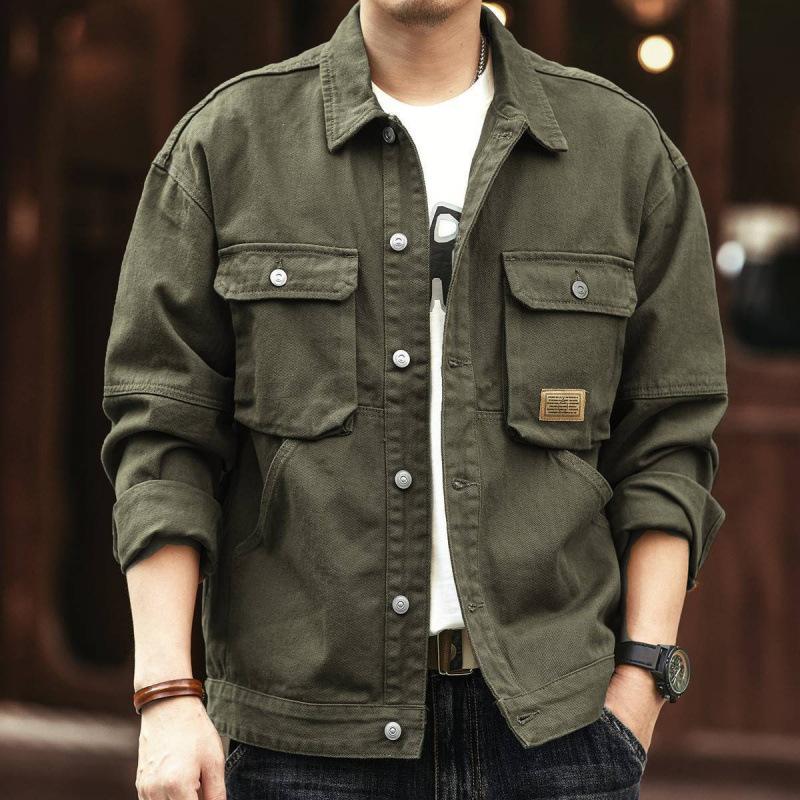 Retro Men's Jacket Spring and Autumn New Loose Trendy Coat