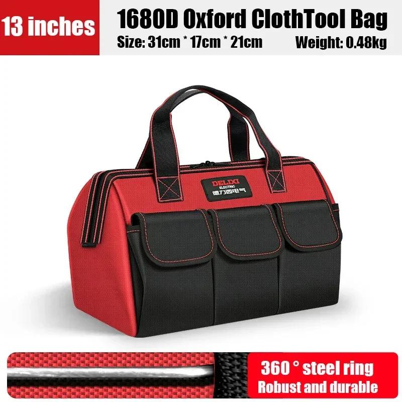 

DELIXI Sturdy Durable Tool Bag Multifunction 1680D Oxford Cloth Pouch Wrench Case Large Capacity Tool Organizer for Electrician