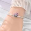 925 Silver Unicorn Pendant Noctilucent Charm Bead DIY Princess Bracelet Colorful Jewelry Gift for Women