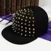 2026 Unisex Fashion Rivet Flat Hat Punk Rock Hip Hop Stud Baseball Caps Y2K Snapback Cap Outdoor Sports Adjustable Hats Gorras