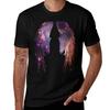 Angel Pink Galaxy Wings Tshirt Tough Fabric Work Tee
