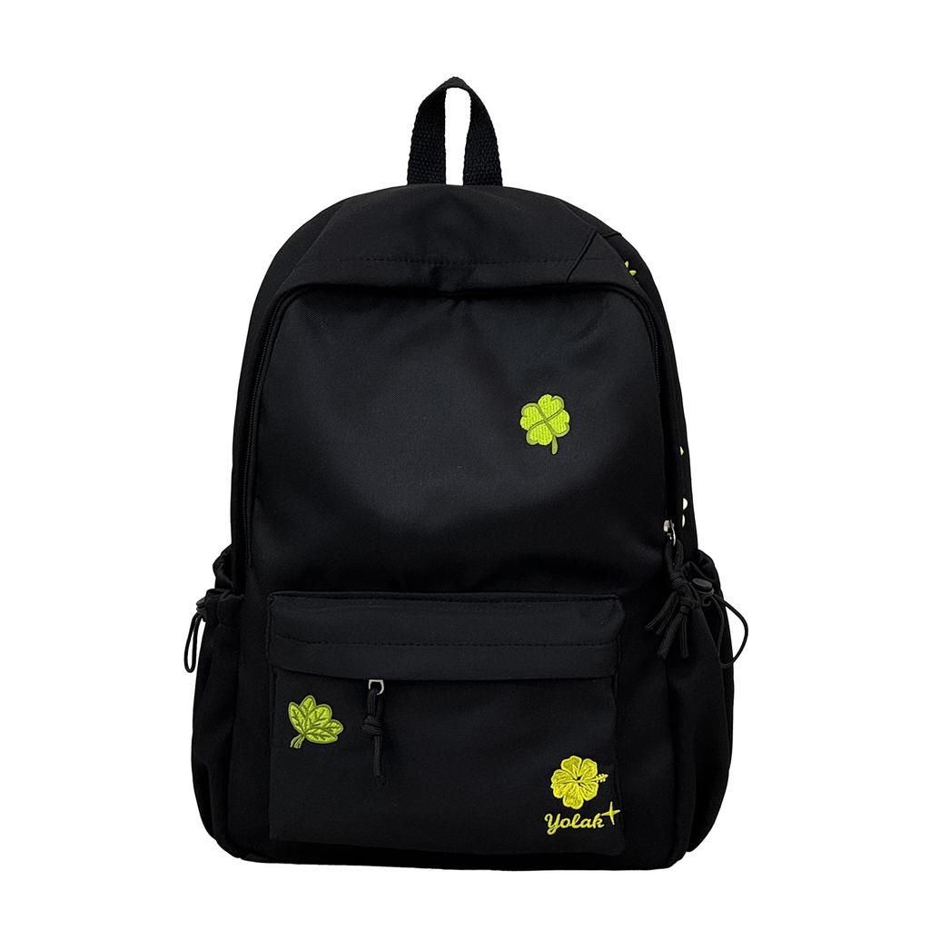 Schoolbag Schoolbag New College Students Junior High School Students Backpack Simple Four-leaf Clover Versatile Large Capacity Campus Backpack