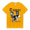 Rapper Tupac 2pac Graphic T Shirt Fashion High Quality Short Sleeves T-shirts Oversized Hip Hop Streetwear Cotton T-shirt