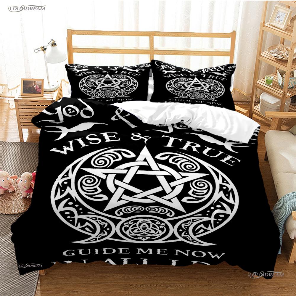 Comforter Triple Moon And Pentagram All Season Comforter Bedding Set Soft And S Single/Double/Queen/King