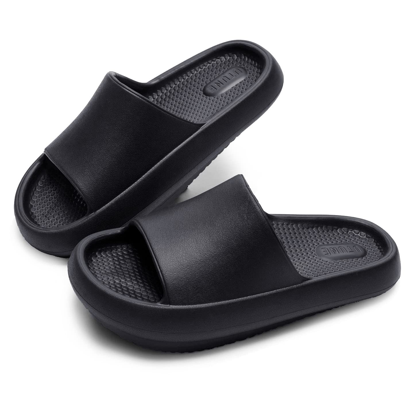 

utune Похудение Домашние Здоровые Толстые Хороший Запах Размеры см Женские Тапочки, Сандалии, Моющиеся, Нескользящие, Подошва, Наклонные, Осанка, Антибактериальные, чёрный