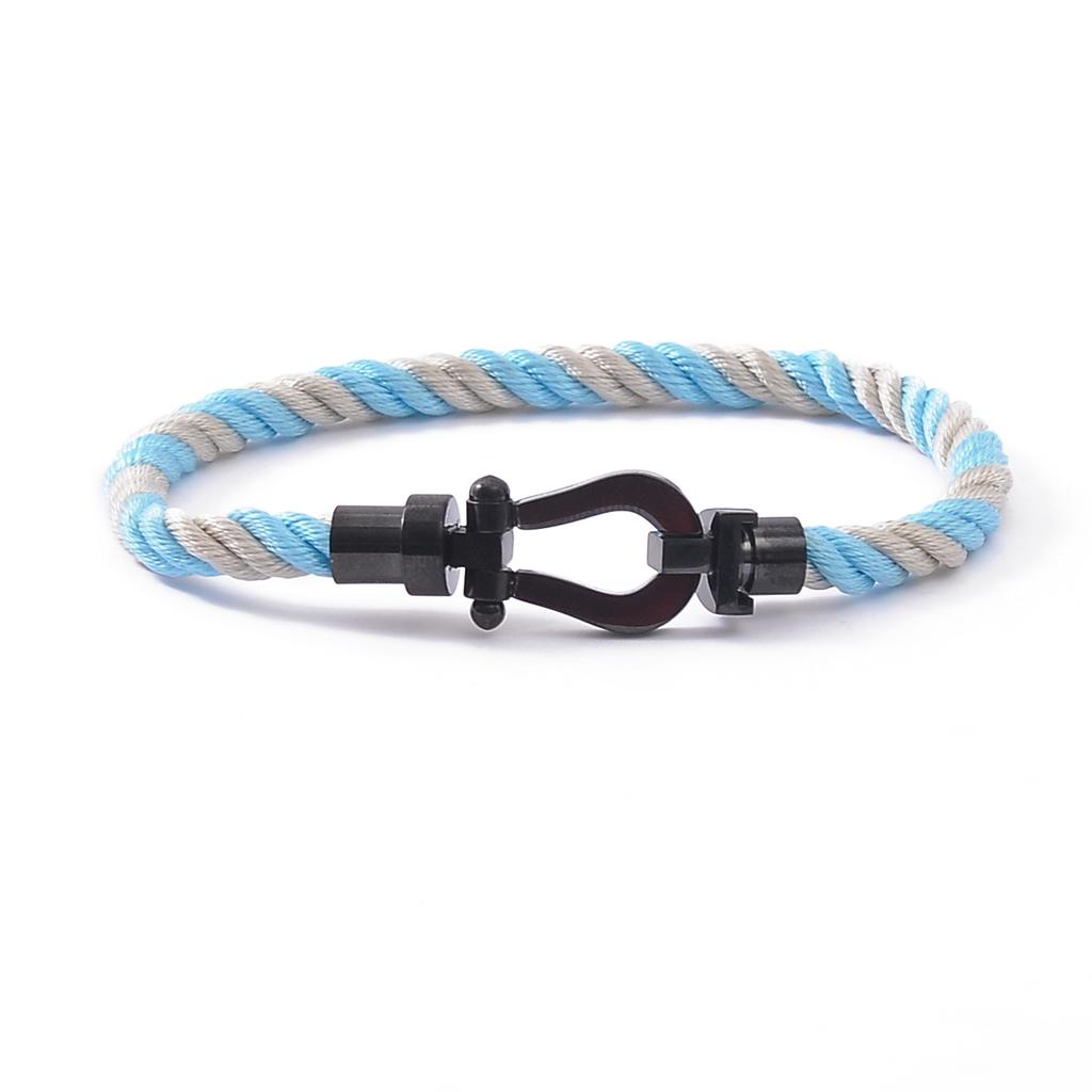 European and American Stainless Steel Nylon Rope Hand Rope Men and Women Couple Casual Trendy Color