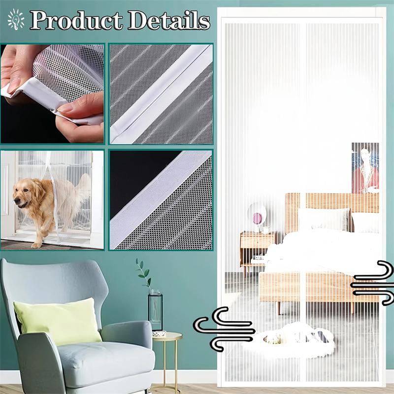 Summer Magnetic Screen Door Self Sealing Summer Anti Bug Fly Door Curtains Mesh Door Screen Kitchen Anti Bug Fly Door Screen