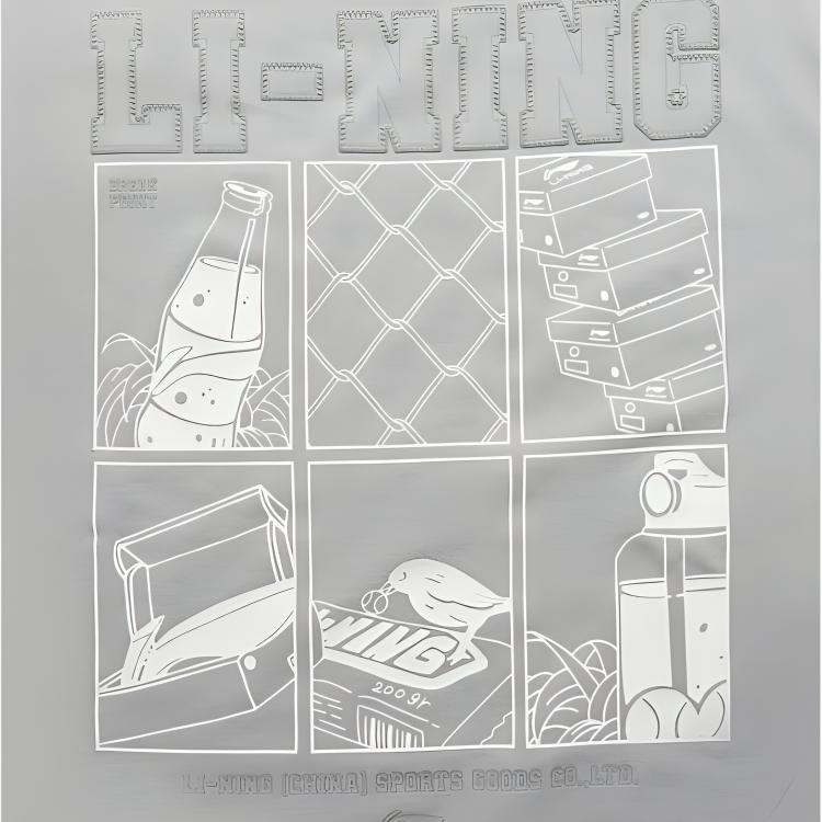 Li-Ning Casual Minimalist Solid Color Round Neck Short Sleeve T-Shirt Men Tops Gray AHSU549-4