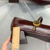 Spring French Evening Breeze Temperament Commuter Shoes New Fairy Thick Heel Mary Jane Small Leather Shoes