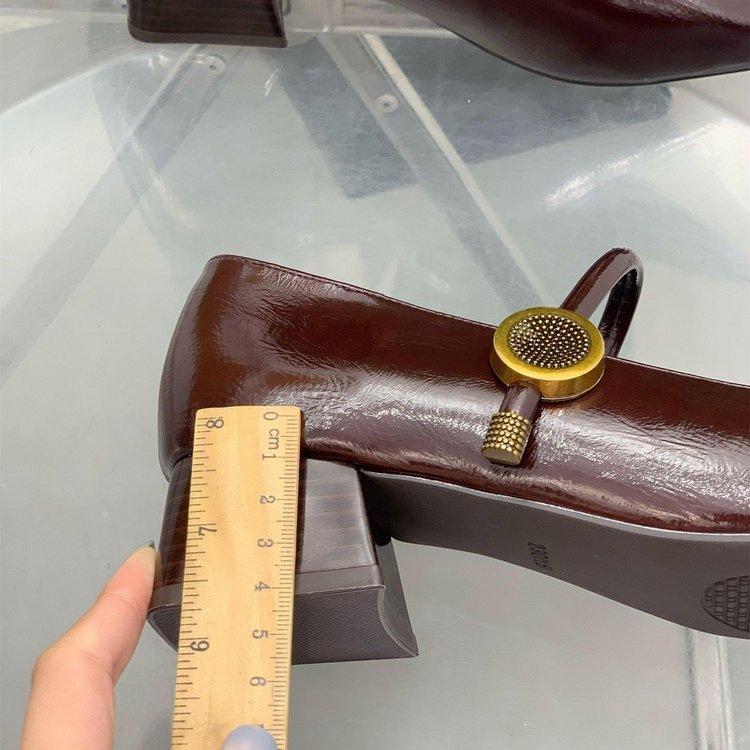Spring French Evening Breeze Temperament Commuter Shoes New Fairy Thick Heel Mary Jane Small Leather Shoes