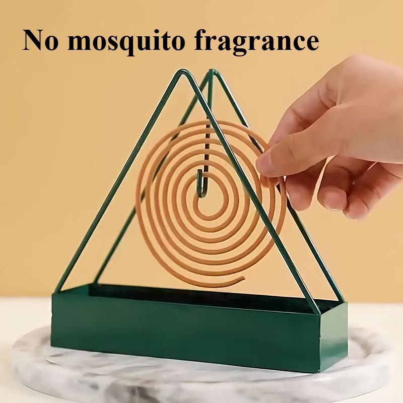 Stylish Elegant Simple Mosquito Coil Frame Triangle Iron Indoor and Outdoor Hanging Vertical Incense Burner Mosquito Tray
