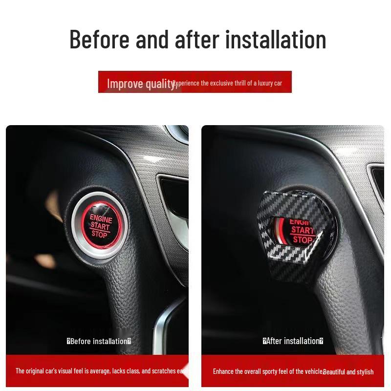 Universal One-Button Start Decorative Car Ignition Sticker Cover