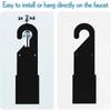Metal Garden Hose Holder for Car Wash L-Shaped Hook Wall Mount Hanger Expandable Pipe Accessory
