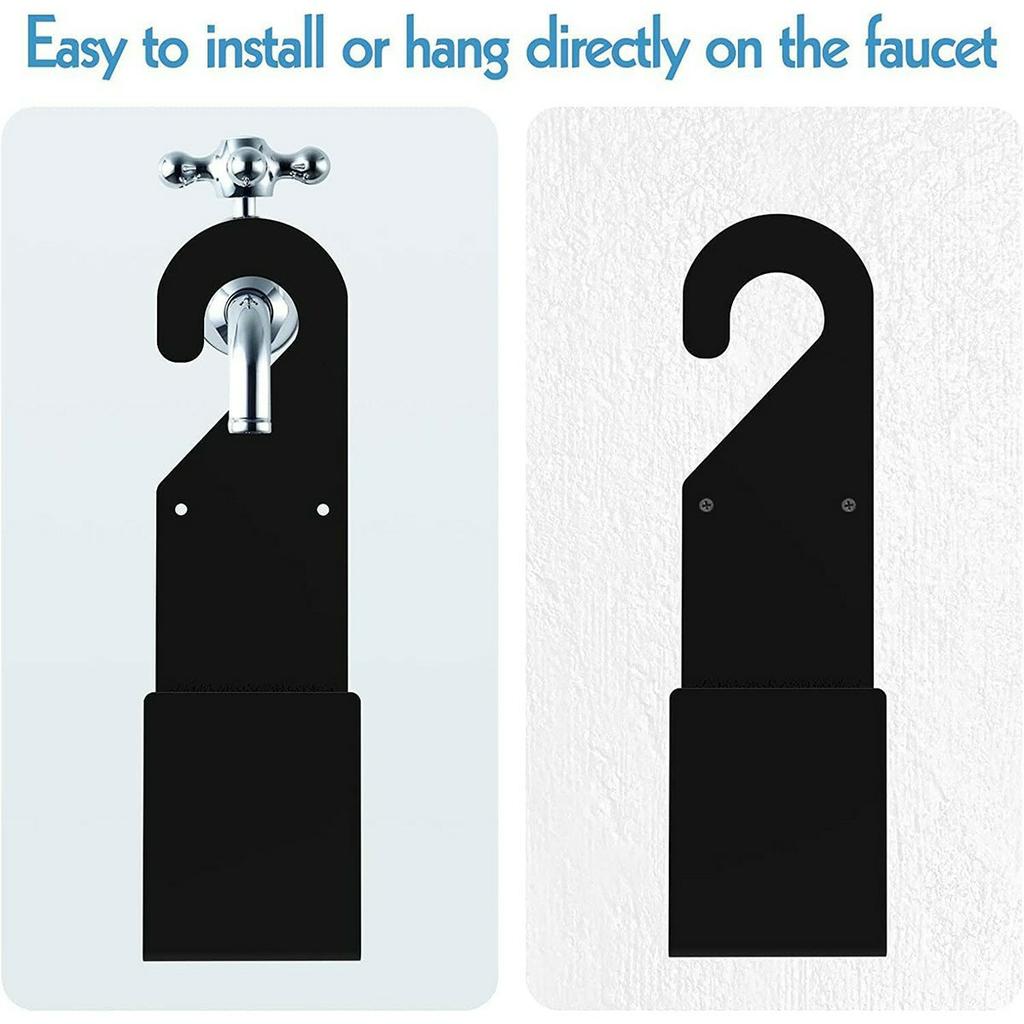 Metal Garden Hose Holder for Car Wash L-Shaped Hook Wall Mount Hanger Expandable Pipe Accessory