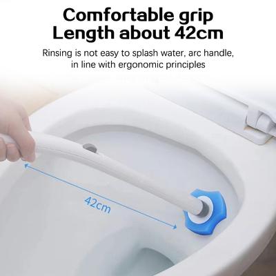 5Pcs Bathroom Disposable Toilet Brush Cleaning No Dead Corner Wash Toilet Brush Household Bathroom Accessories Long Handle Cleaner Tool