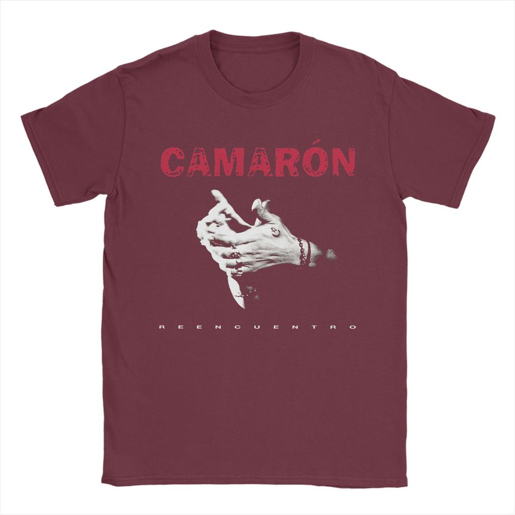 Camiseta para Hombre Camarones De La Isla Cantante de Flamenco Camiseta de Algodón Manga Corta Camisetas de Camarones de la Isla Cuello Redondo mercancía Tallas Grandes