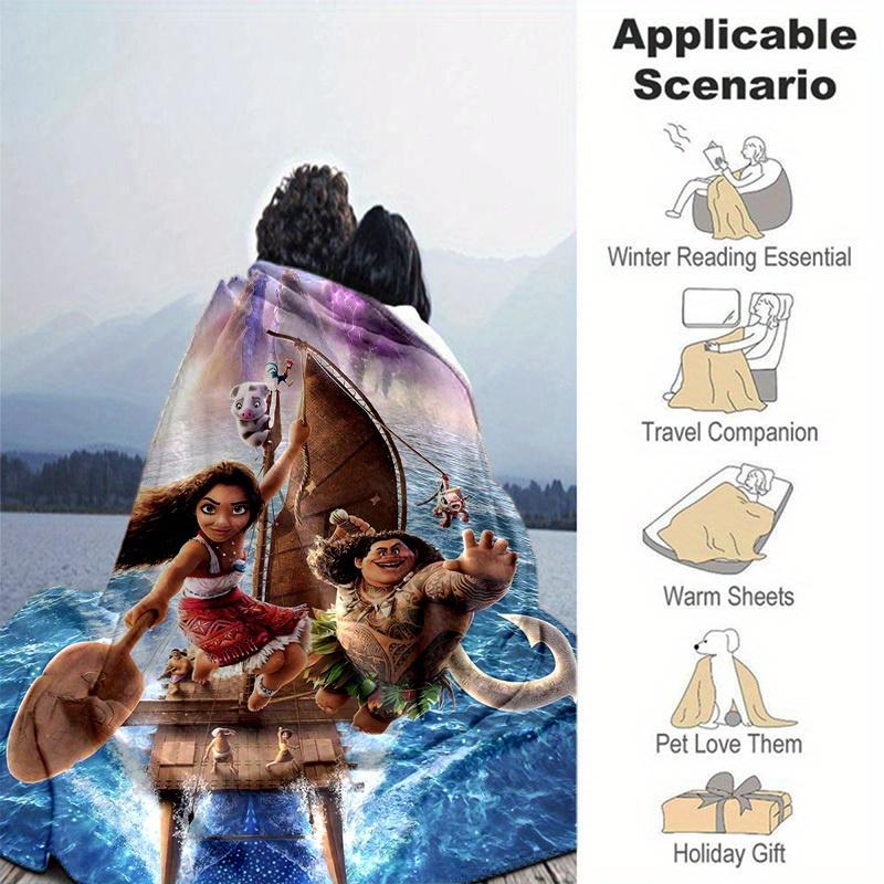 1pc, Moana Adventure Blanket Perfect for Home Decor, Couch Cover, Outdoor Use, Travel, Camping