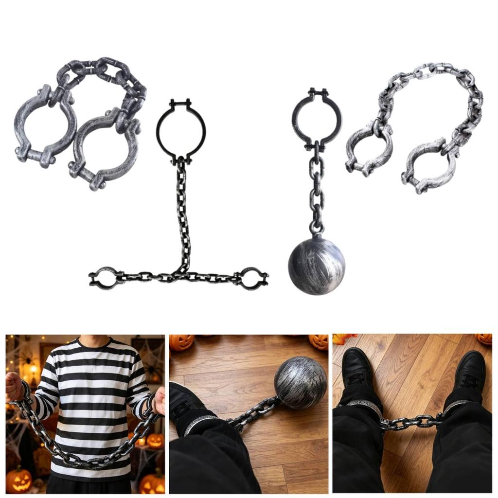 Halloween Prisoner Foot Shackles Chain Decoration Versatile for Festivals Party