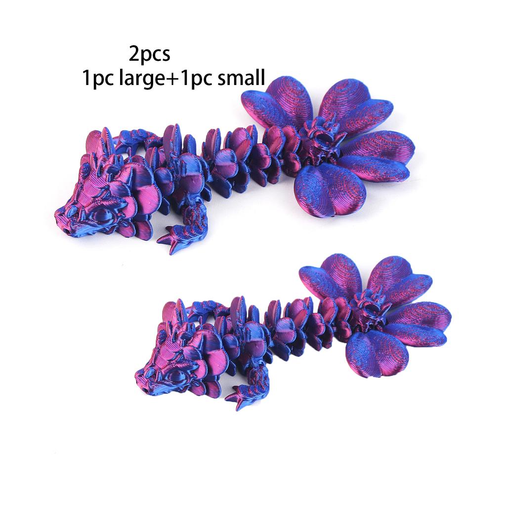 3D Printing Four Leaf Clover Dragon Joint Mobile Set Ornament Handheld Gift Creative Trendy Play Gift Relief Toy