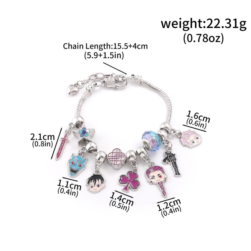 Kpop Dämonenjäger Perlen Cartoon Anime Armband Anhänger Perlen DIY Armband Armreif Mädchen Schmuck Kinder Geschenke