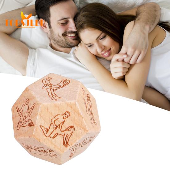 Date-Night-Würfel – Peppen Sie Ihr Liebesleben mit 18 aufregenden Yoga-Posen auf, vielseitige Yoga-Requisiten aus Holz, Jubiläumsgeschenk